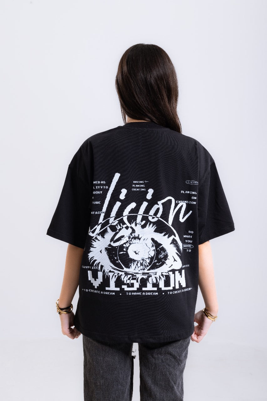 VISION BLACK BOXY TEE