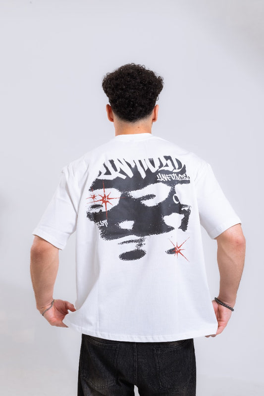 UNTOLD WHITE BOXY TEE