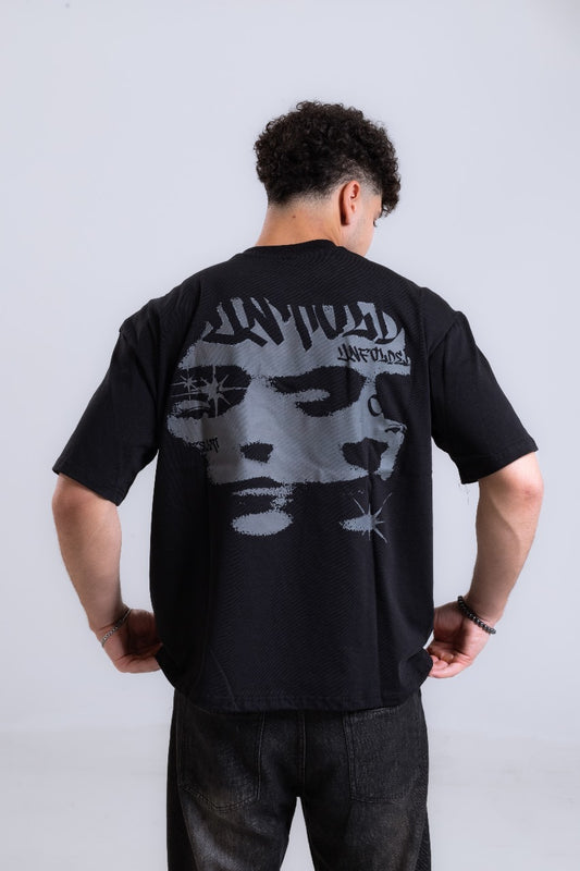 UNTOLD BLACK BOXY TEE