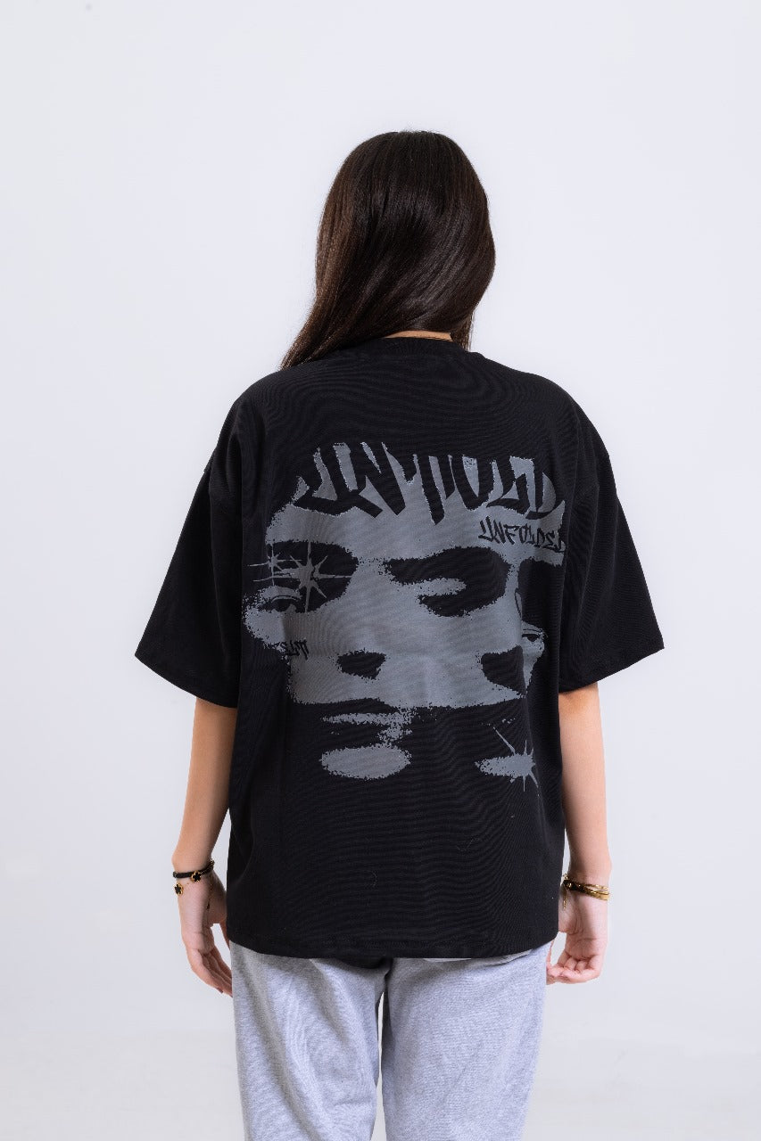 UNTOLD BLACK BOXY TEE
