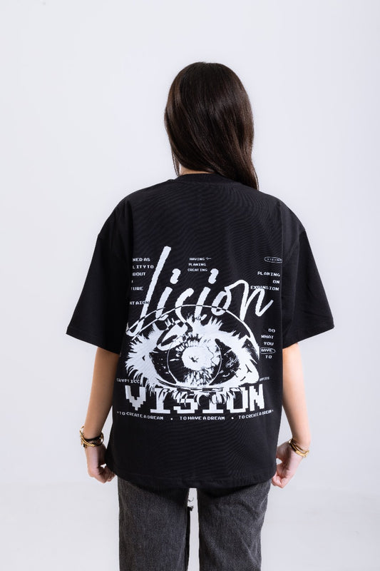 VISION BLACK BOXY TEE