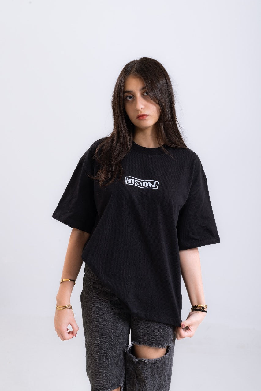 VISION BLACK BOXY TEE