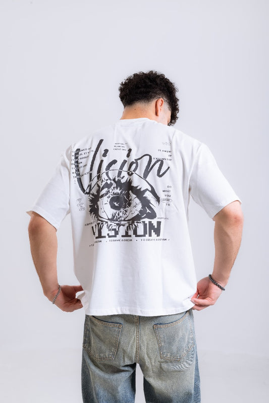 VISION WHITE BOXY TEE